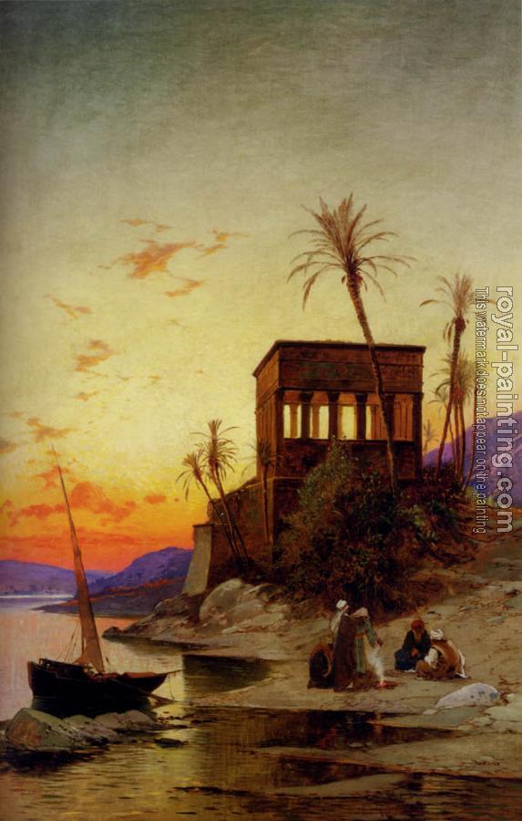 Hermann David Solomon Corrodi : The Kiosk Of Trajan Philae On The Nile